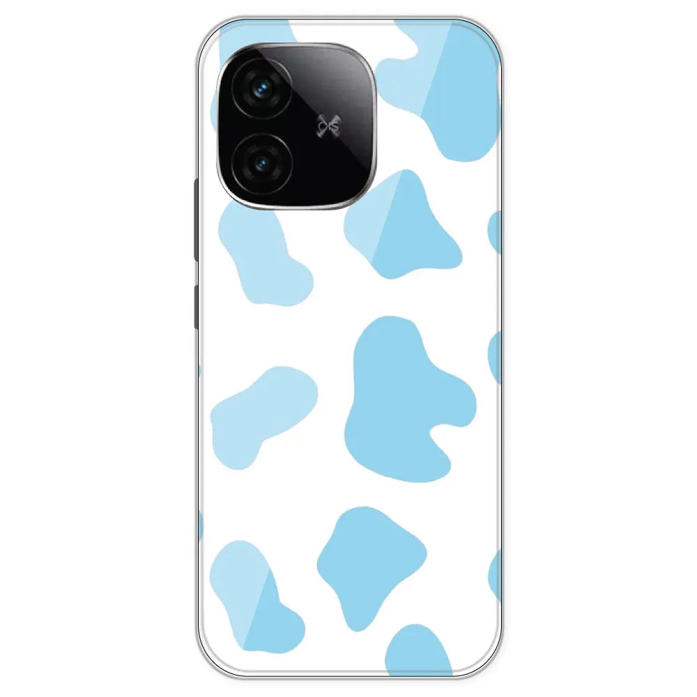 Blue Cow Print - Clear Printed Silicone Case For IQOO Neo 10R