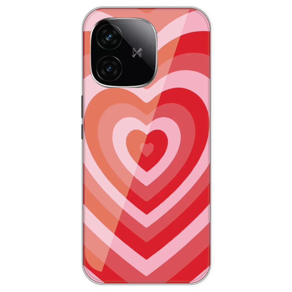 Red Hearts - Printed Silicone Case For IQOO Neo 10R