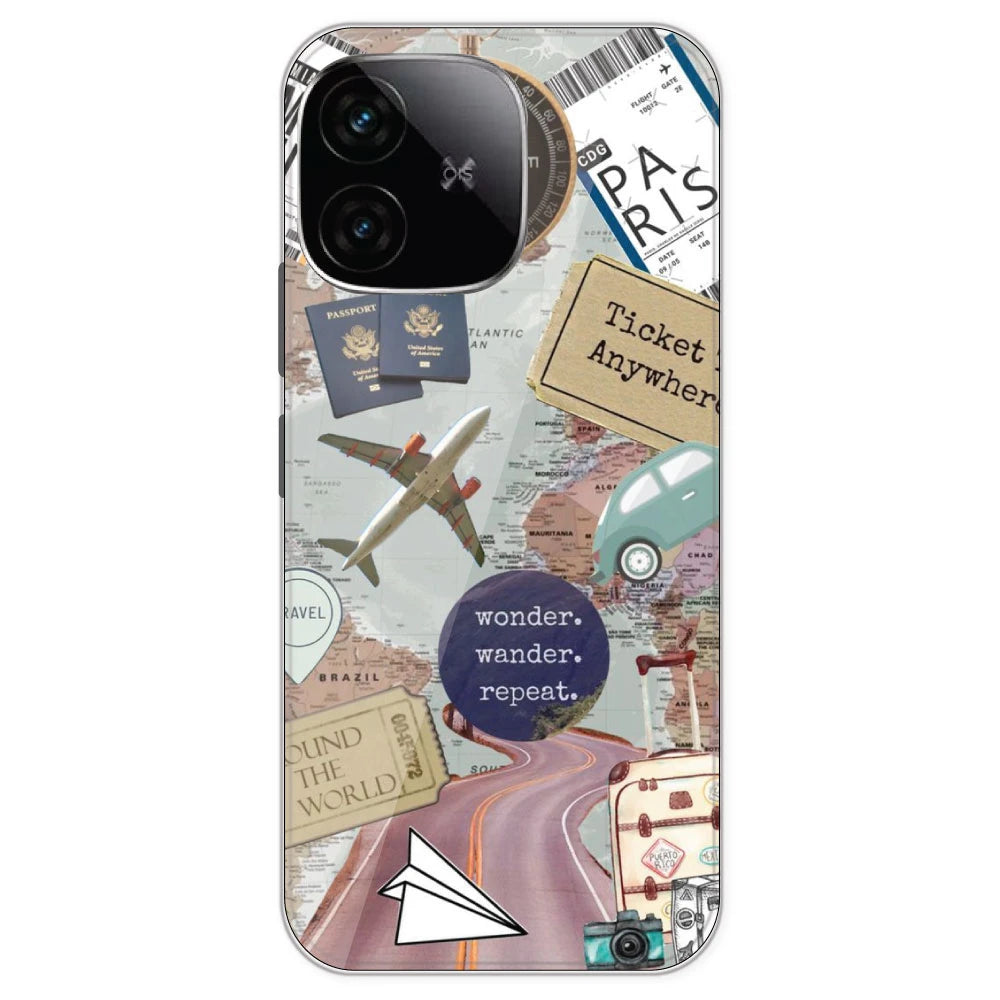Travel Collage - Printed Silicone Case For iQOO Models