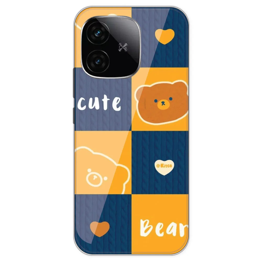 Cute Bear Collage - Printed Silicone Case For IQOO Neo 10R