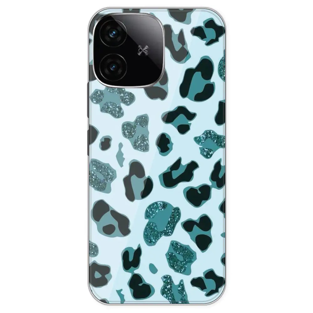 Blue Leopard Glitter Print - Printed Silicone Case For IQOO Neo 10R