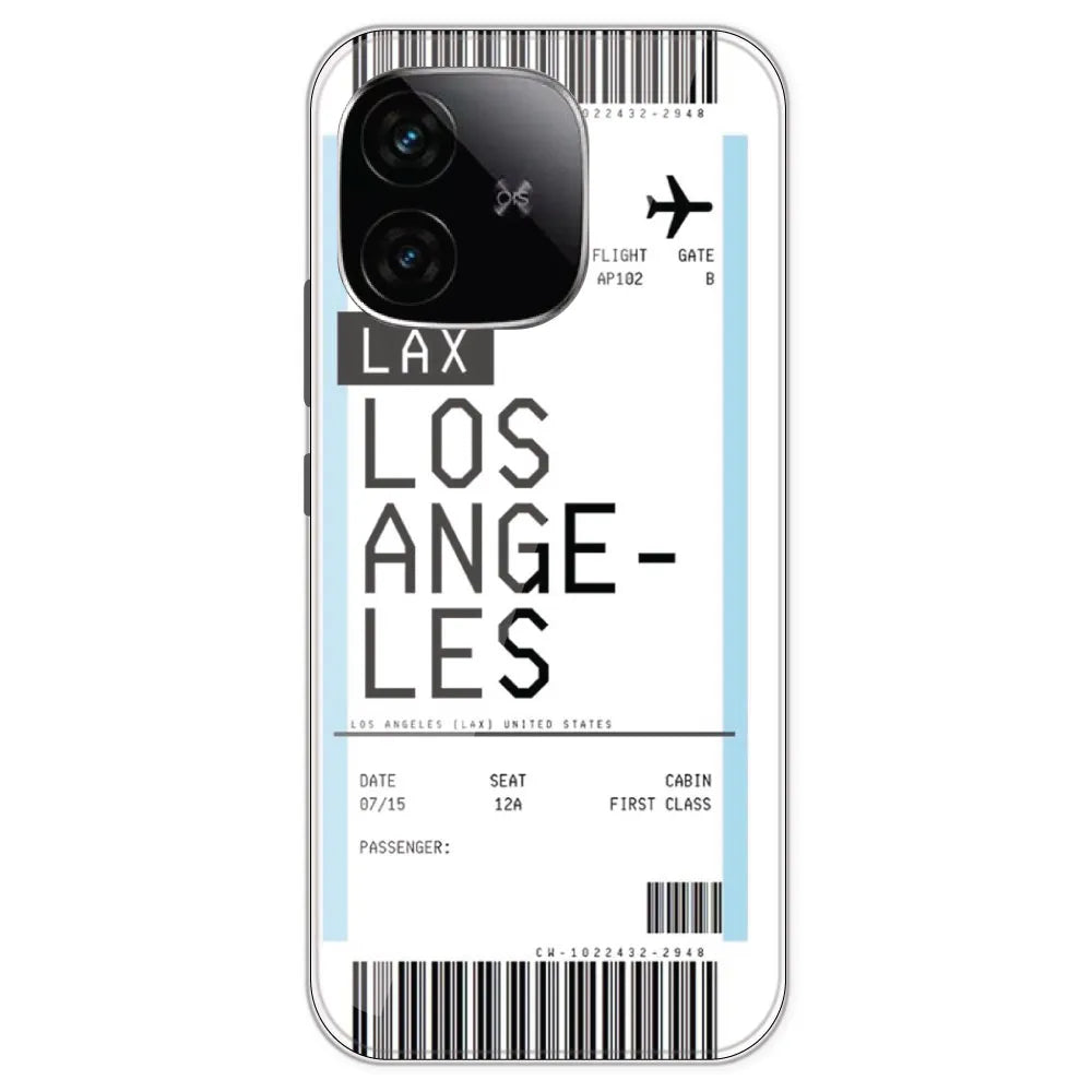 Los Angeles Ticket - Clear Printed Silicone Case For IQOO Neo 10R
