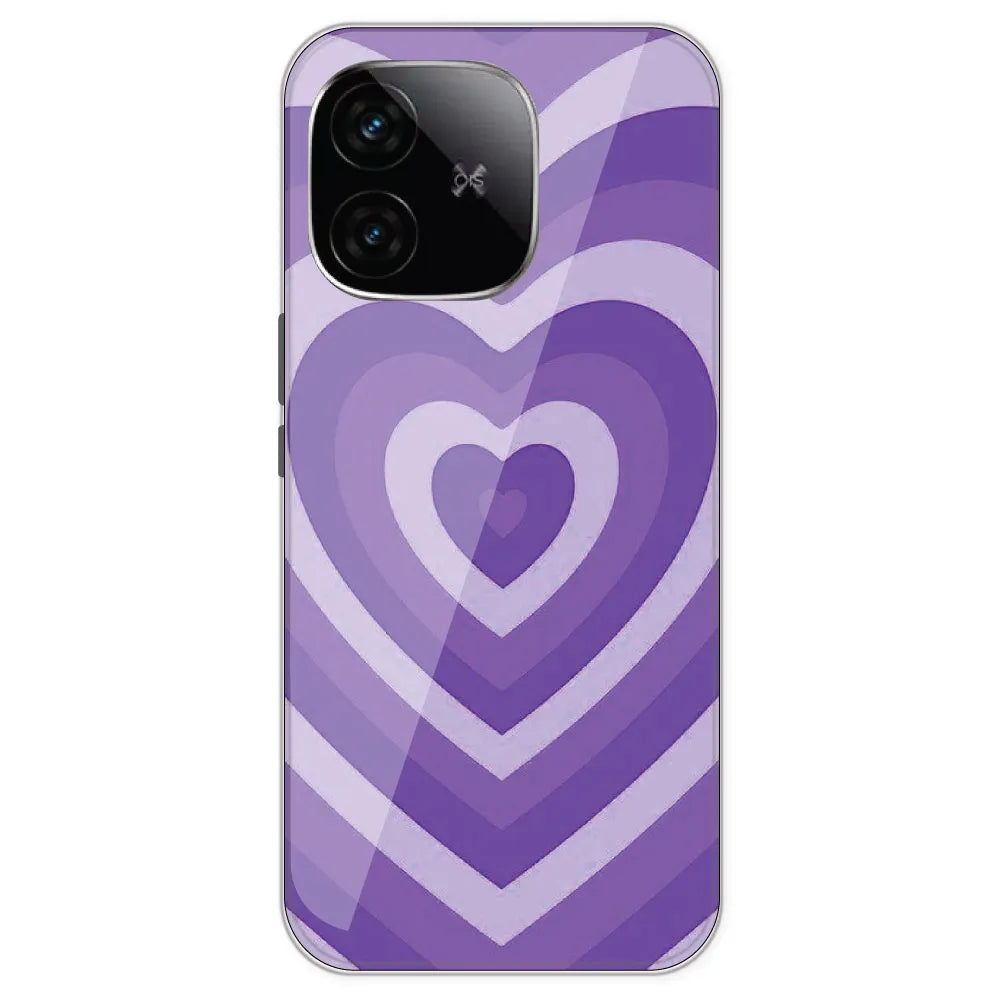 Purple Hearts - Printed Silicone 7Case For IQOO Neo 10R