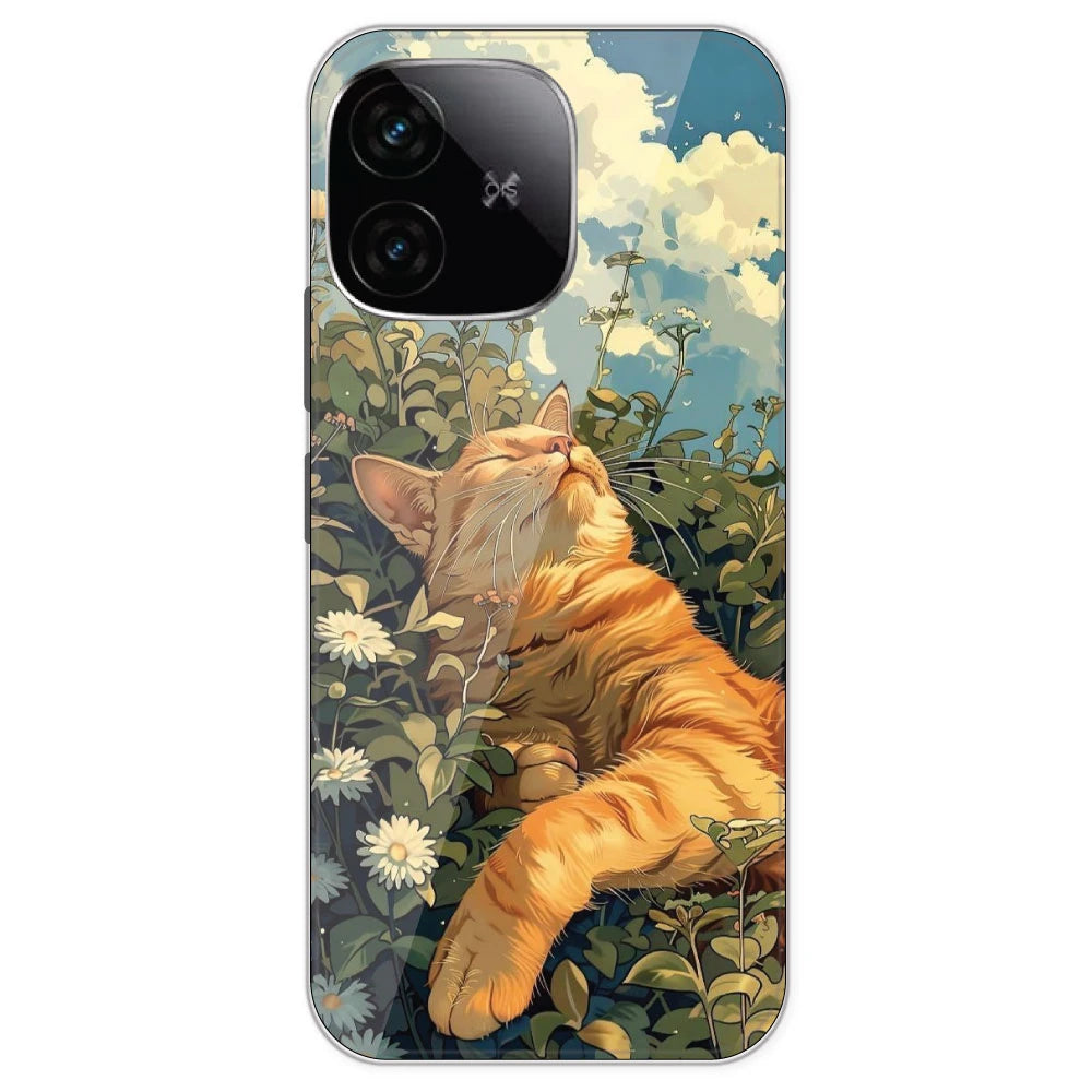 Garfield Sleeping - Printed Silicone Case For iQOO Models