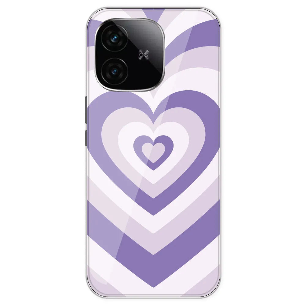Dark Purple Hearts - Printed Silicone Case For IQOO Neo 10R