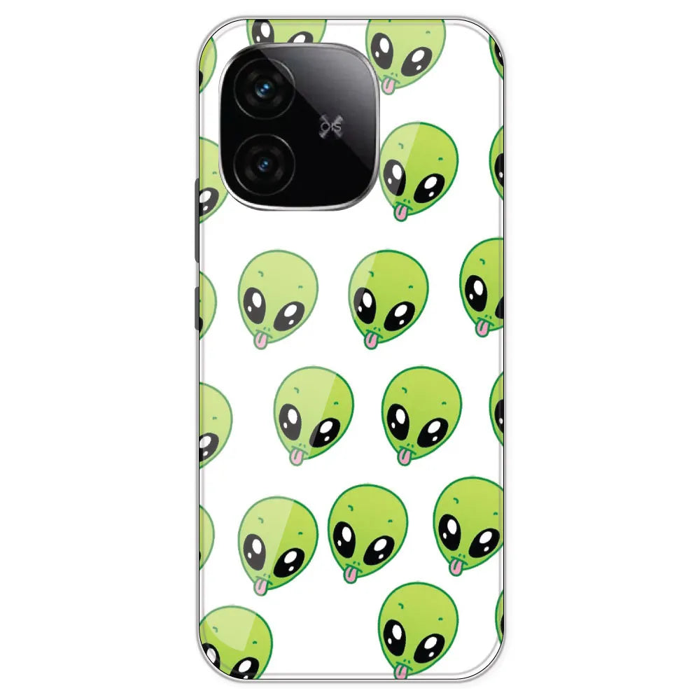 Alien - Clear Printed Silicone Case For IQOO Neo 10R