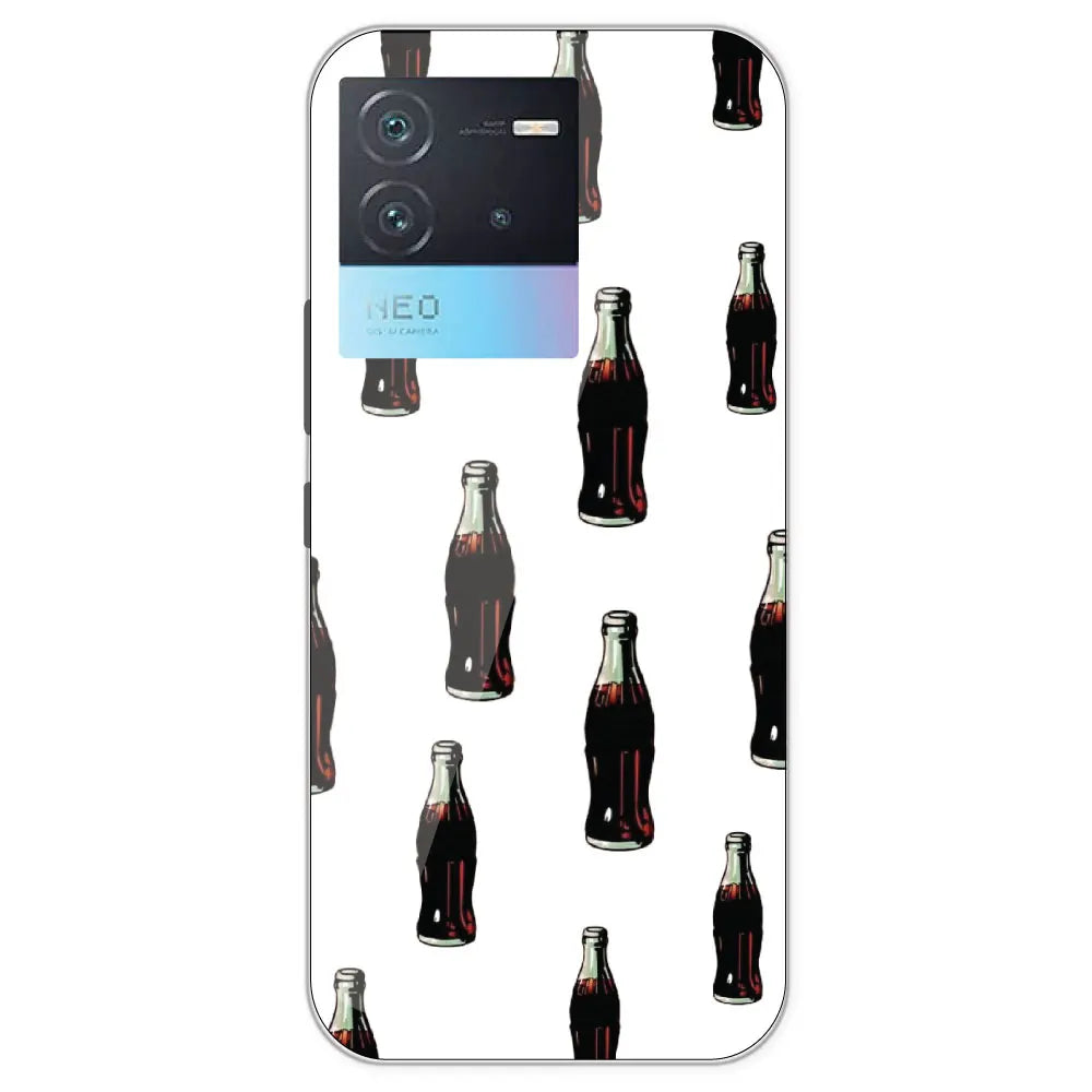 Soft Drinks - Clear Printed Silicone Case For IQOO Neo 6