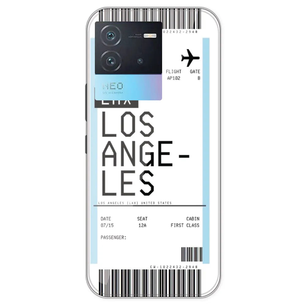 Los Angeles Ticket - Clear Printed Silicone Case For IQOO Neo 6