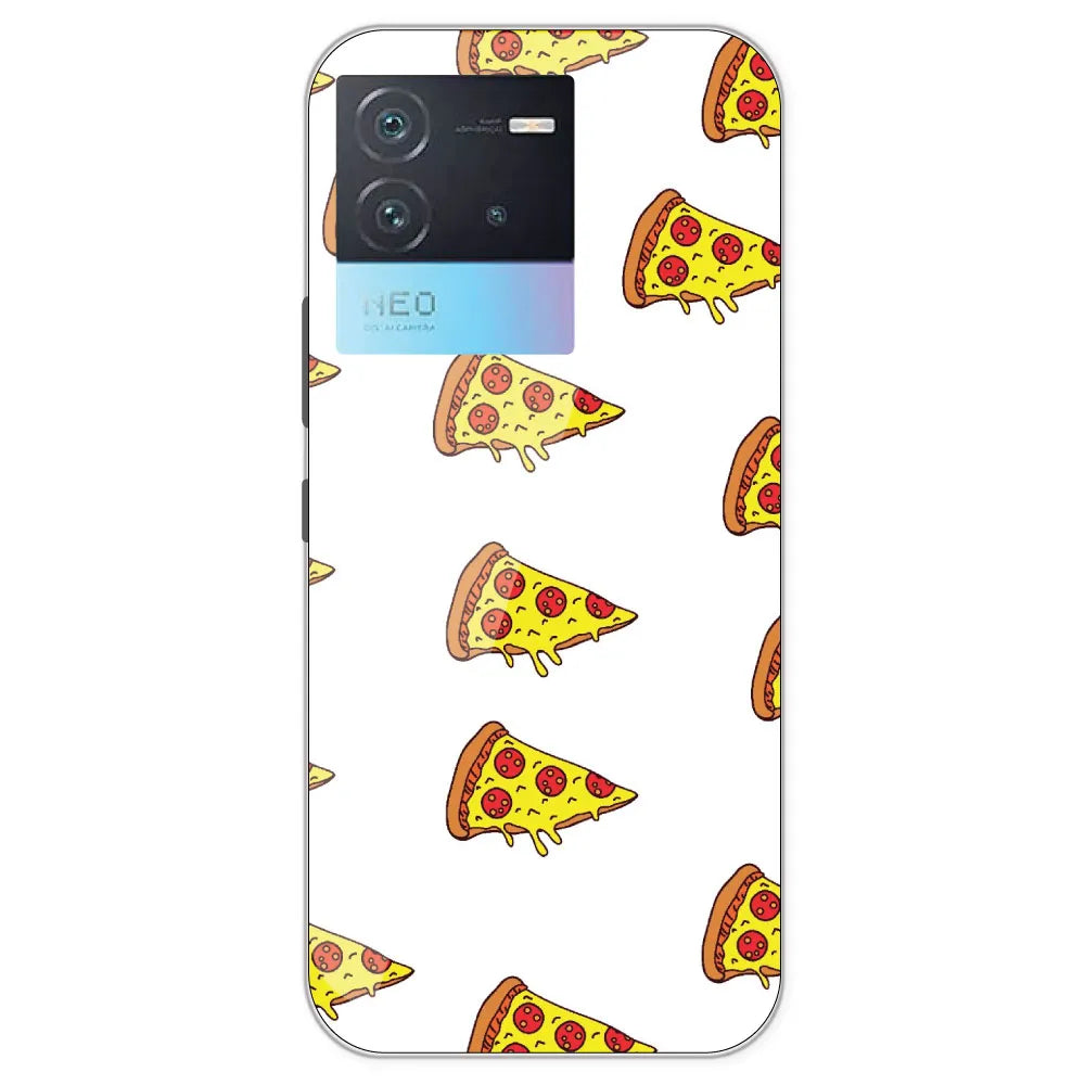 Pizza - Clear Printed Silicone Case For IQOO Neo 6