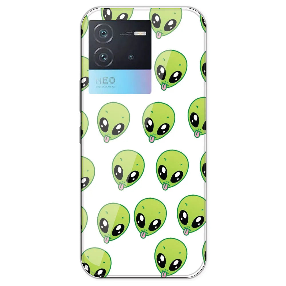 Alien - Clear Printed Silicone Case For IQOO Neo 6