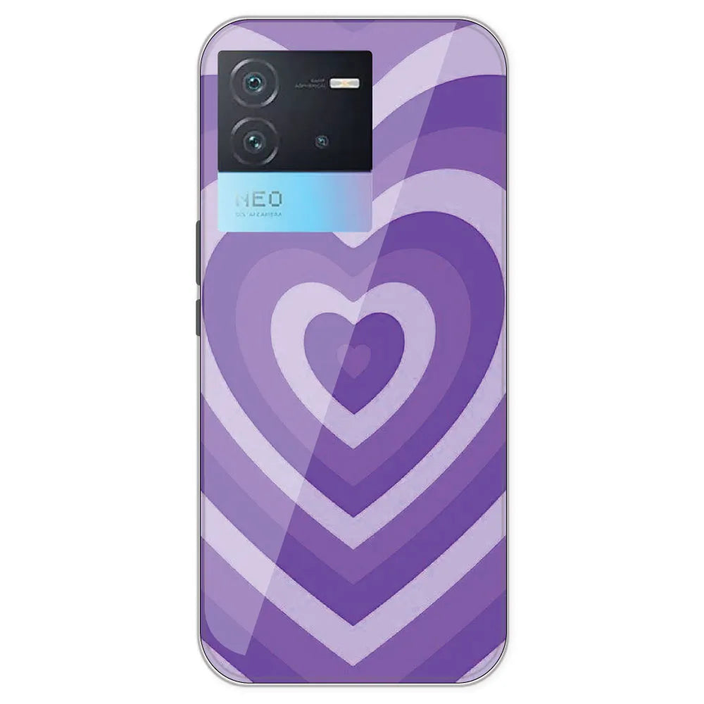 Purple Hearts - Printed Silicone 7Case For IQOO Neo 6