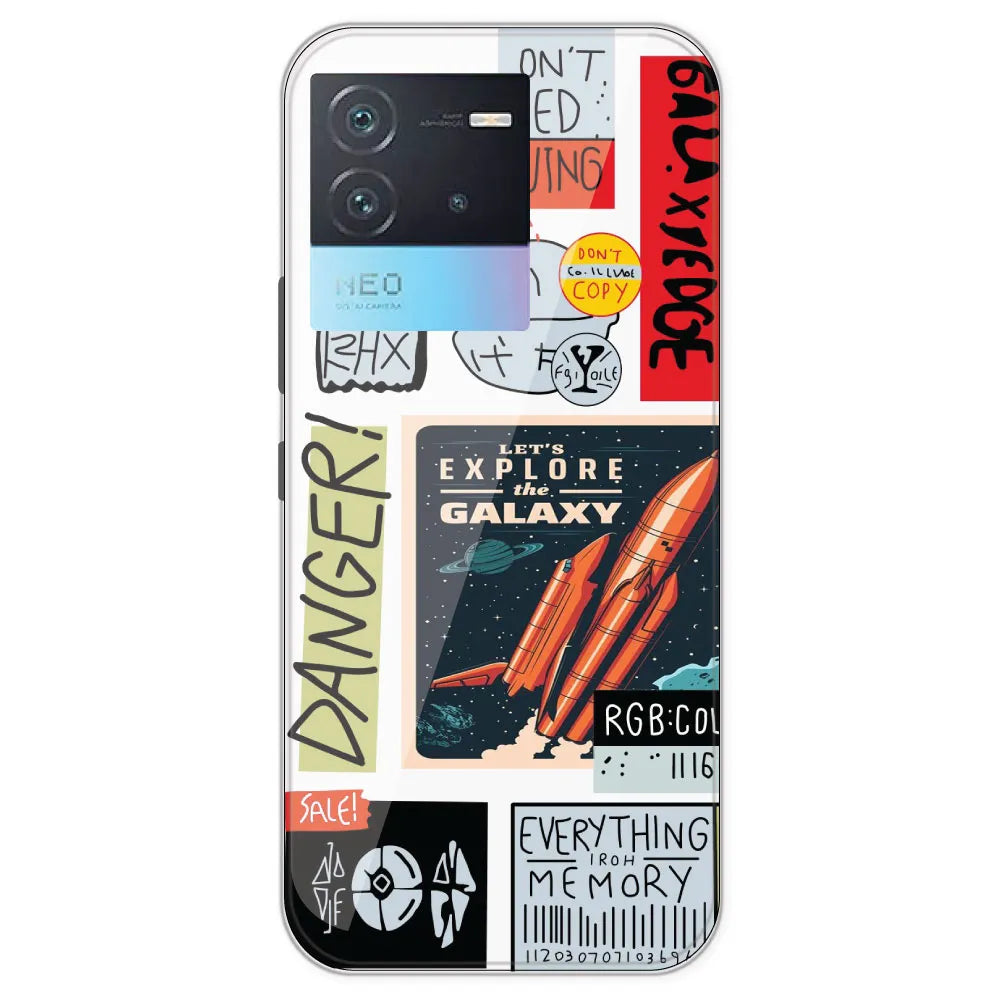 Galaxy - Clear Printed Silicone Case For IQOO Neo 6