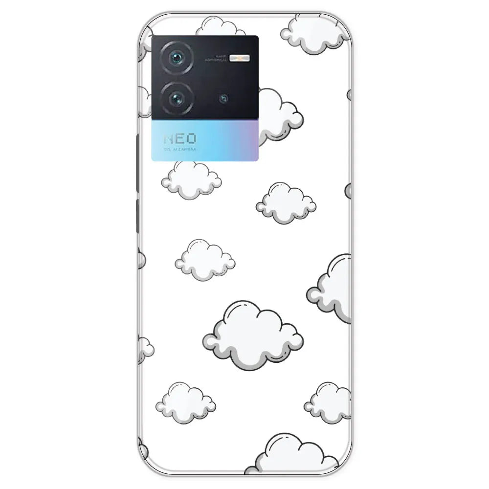 Clouds - Clear Printed Silicone Case For IQOO Neo 6