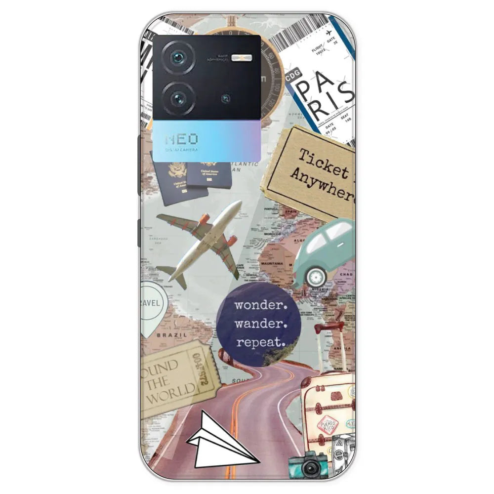 Travel Collage - Printed Silicone Case For IQOO Neo 6