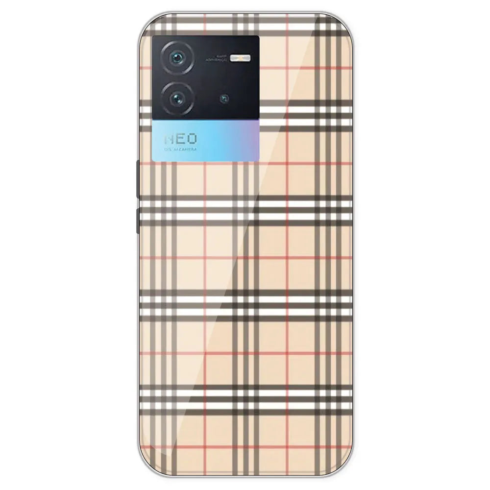 Yellow Checks - Printed Silicone Case For IQOO Neo 6