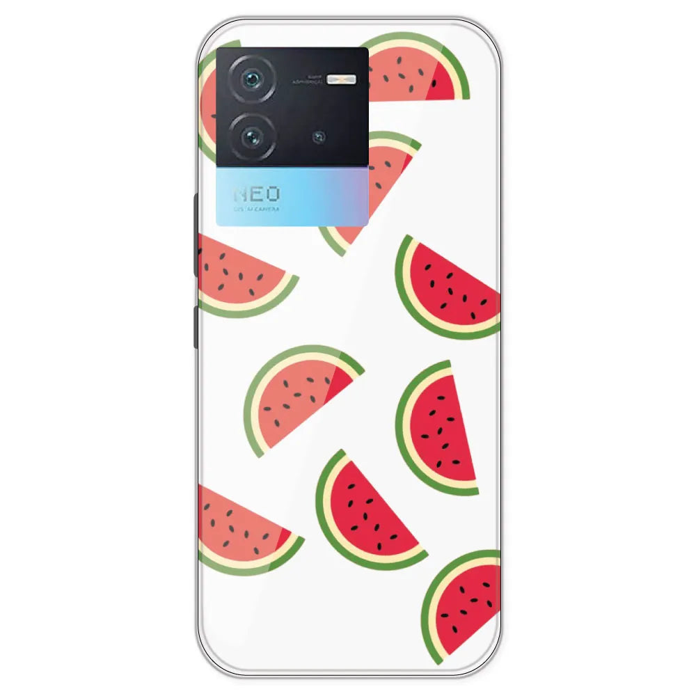 Watermelons - Clear Printed Silicone Case For IQOO Neo 6