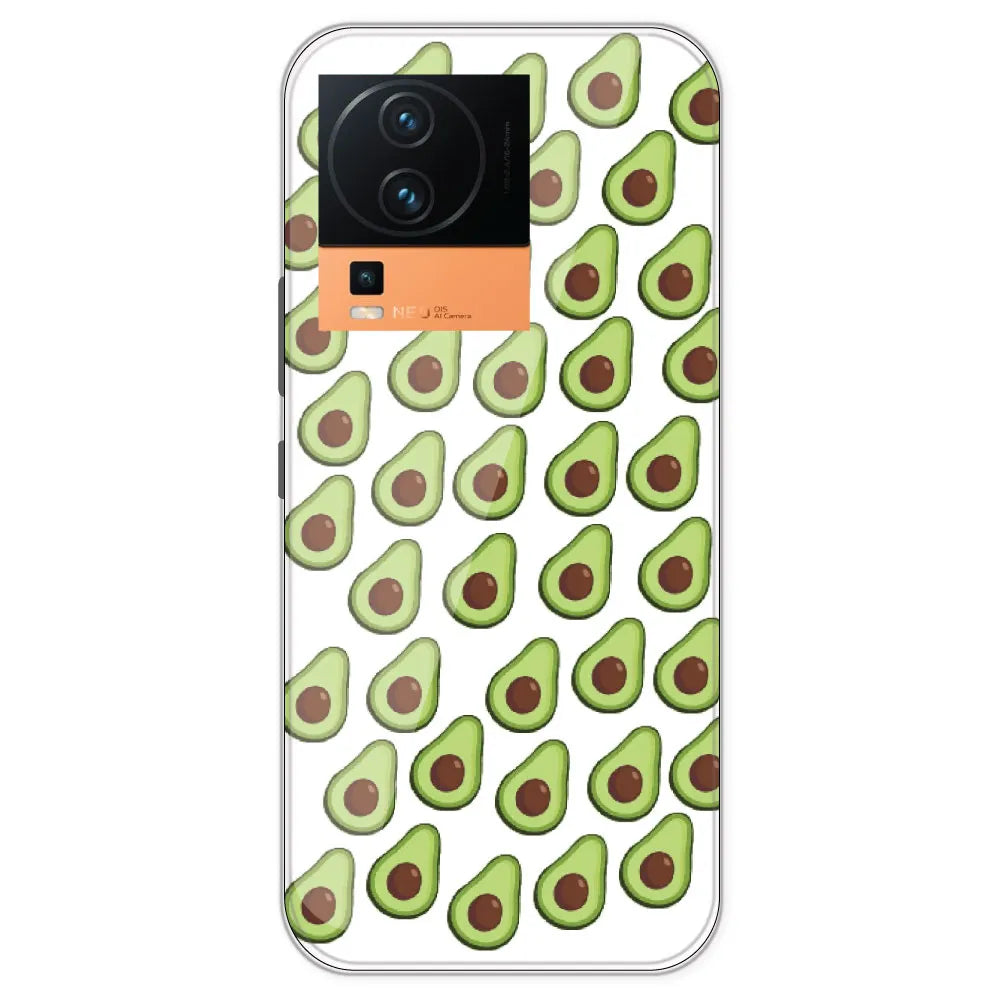 Avocado - Clear Printed Silicone Case For IQOO Neo 7 Pro