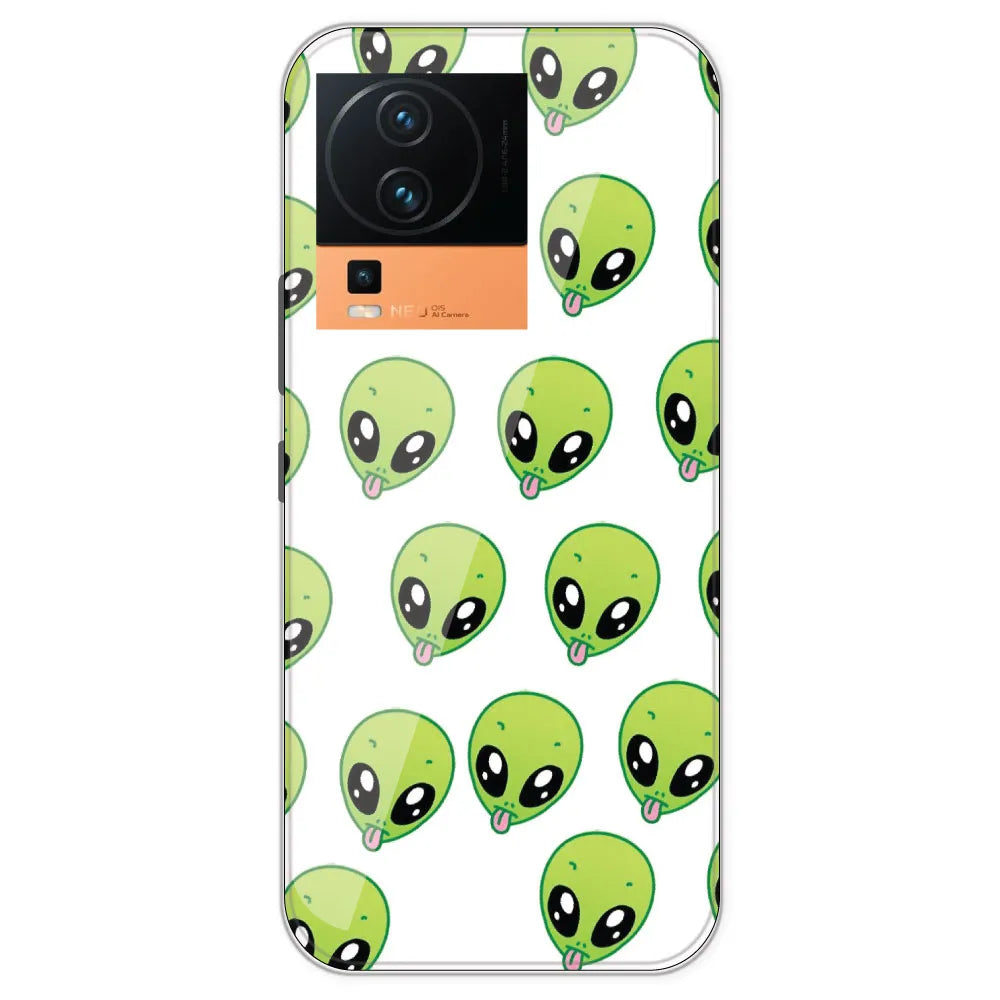 Alien - Clear Printed Silicone Case For IQOO Neo 7 Pro