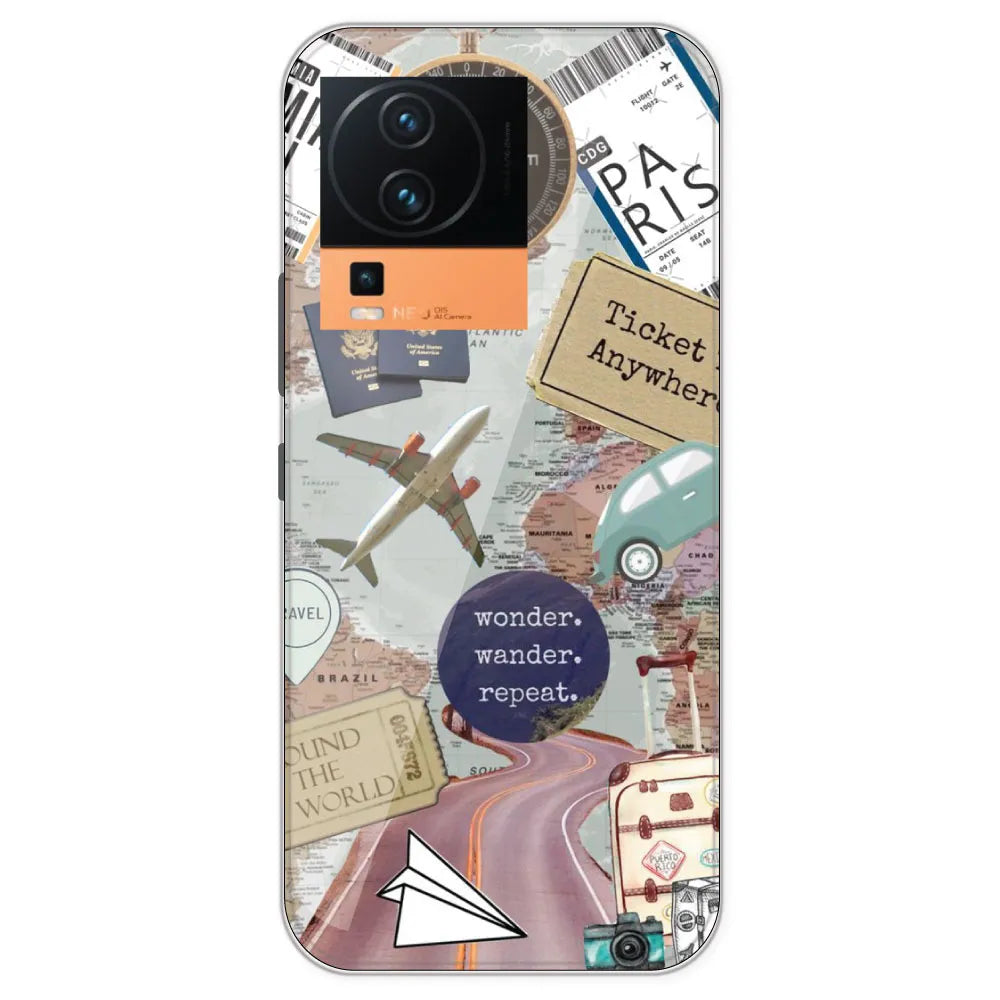 Travel Collage - Printed Silicone Case For IQOO Neo 7 Pro