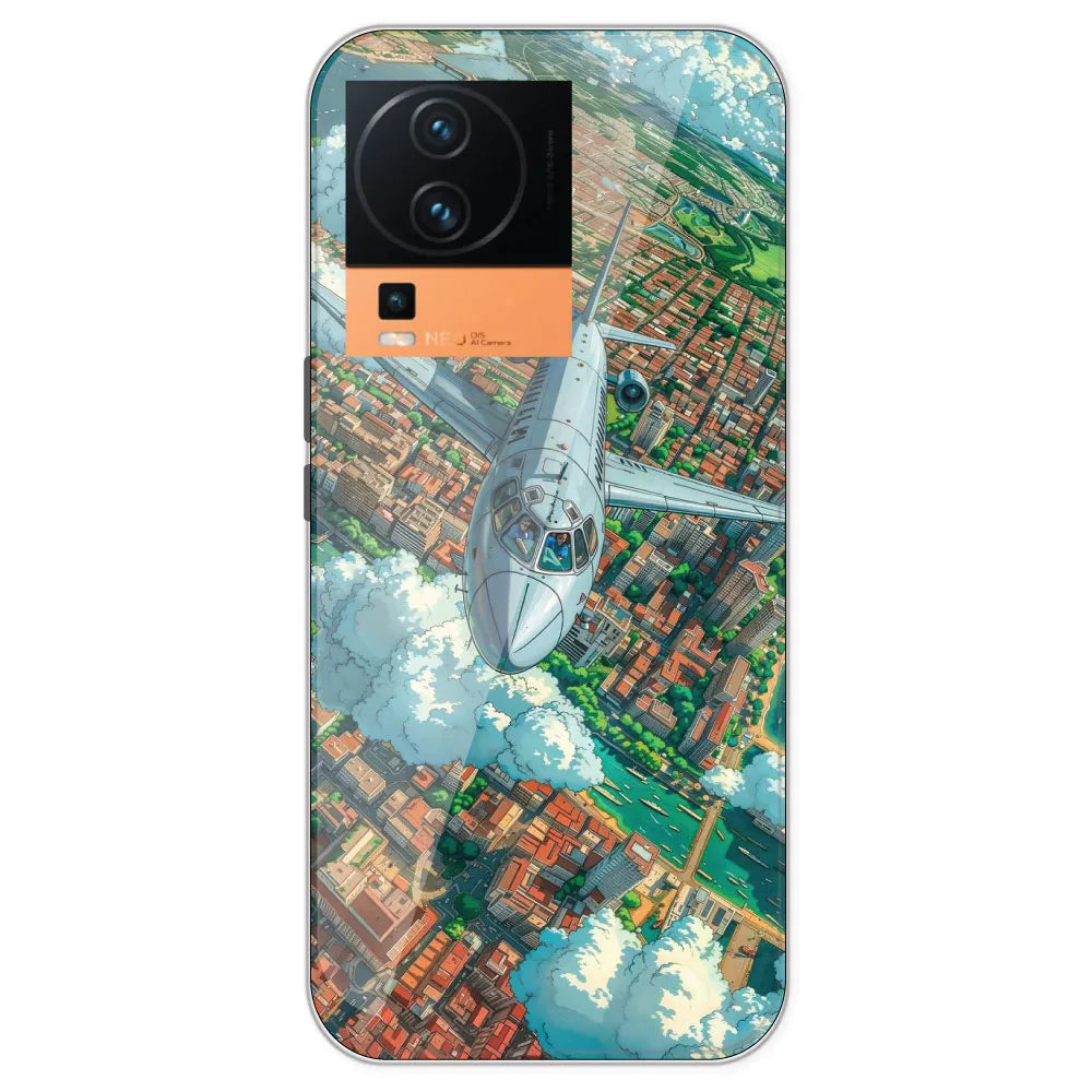 Flying Over City - Printed Silicone Case For IQOO Neo 7 Pro