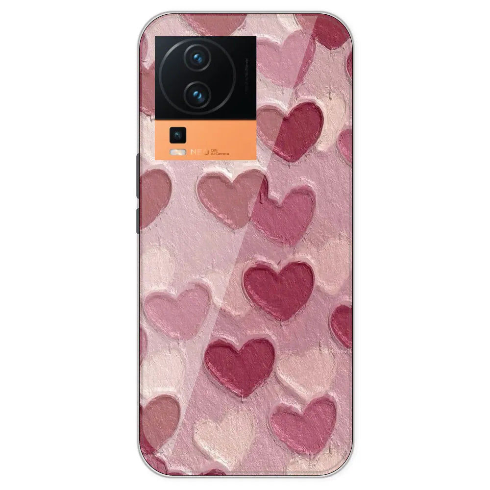 Pastel Hearts - Printed Silicone Case For IQOO Neo 7 Pro
