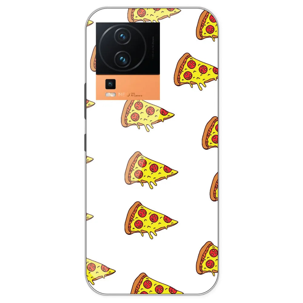 Pizza - Clear Printed Silicone Case For IQOO Neo 7 Pro