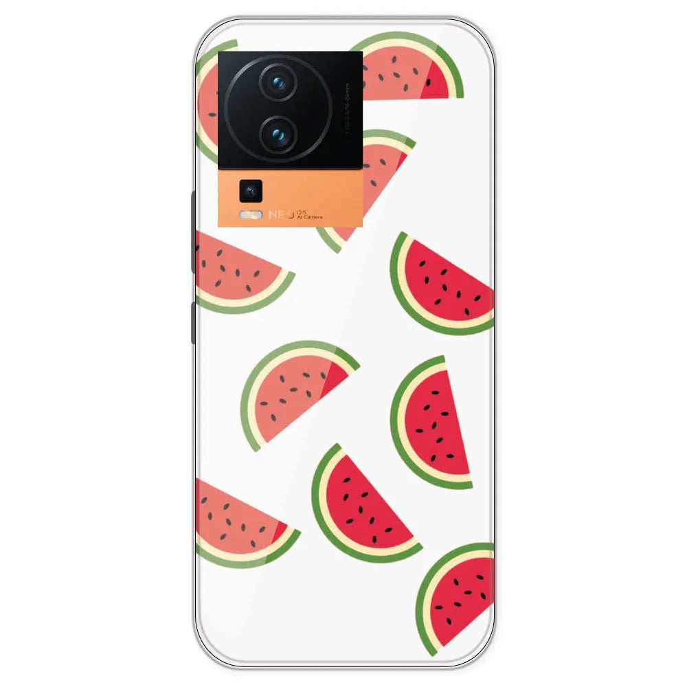 Watermelons - Clear Printed Silicone Case For IQOO Neo 7 Pro