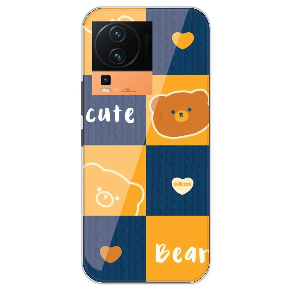 Cute Bear Collage - Printed Silicone Case For IQOO Neo 7 Pro