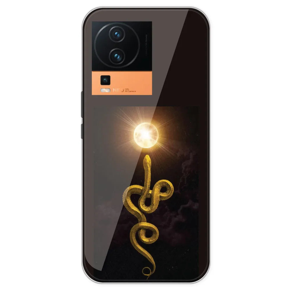 Golden Serpent - Printed Silicone Case For IQOO Neo 7 Pro