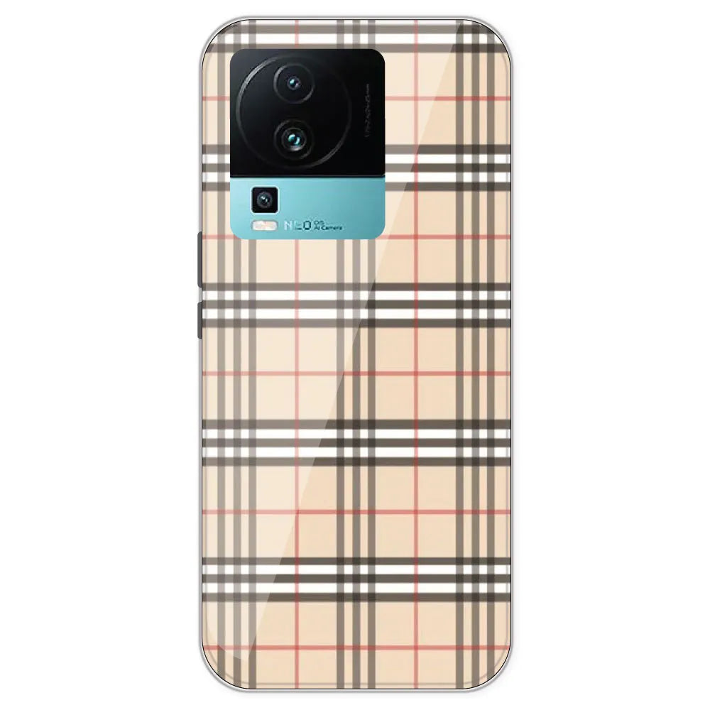 Yellow Checks - Printed Silicone Case For IQOO Neo 7