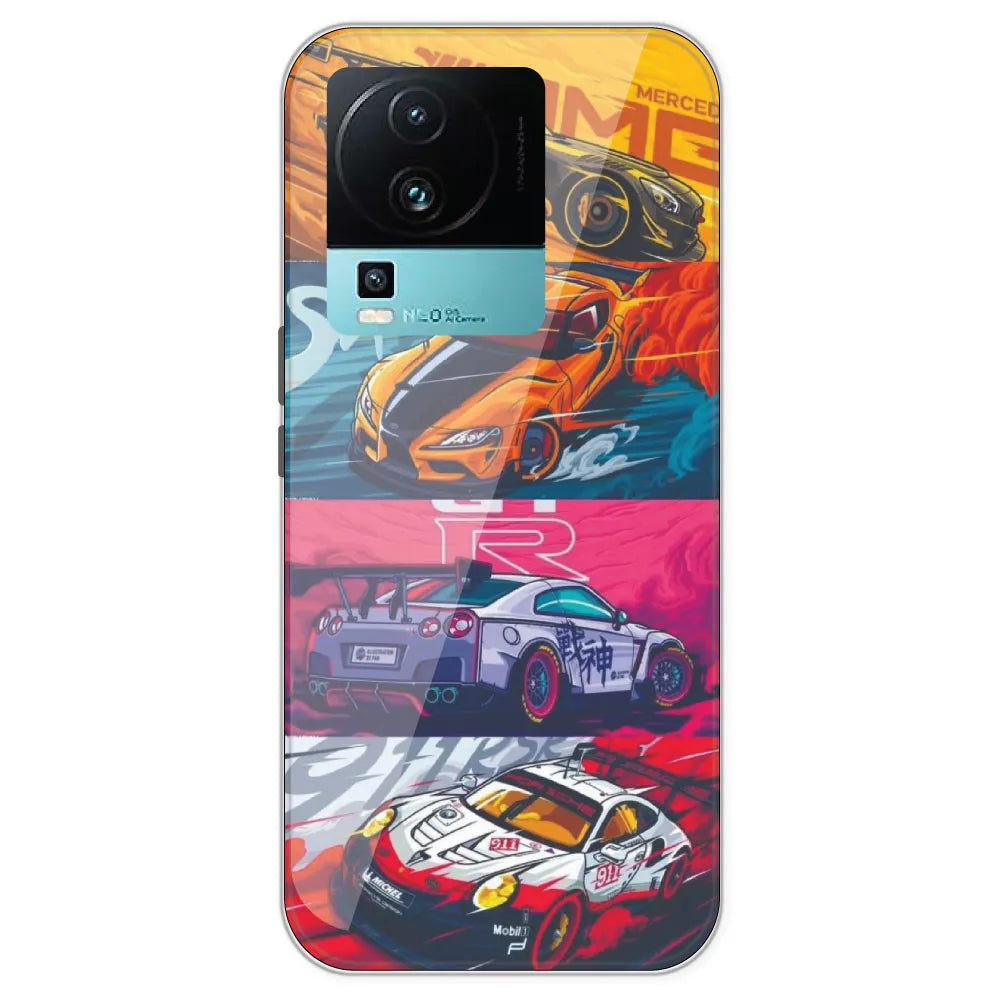 Sports Cars - Printed Silicone Case For IQOO Neo 7