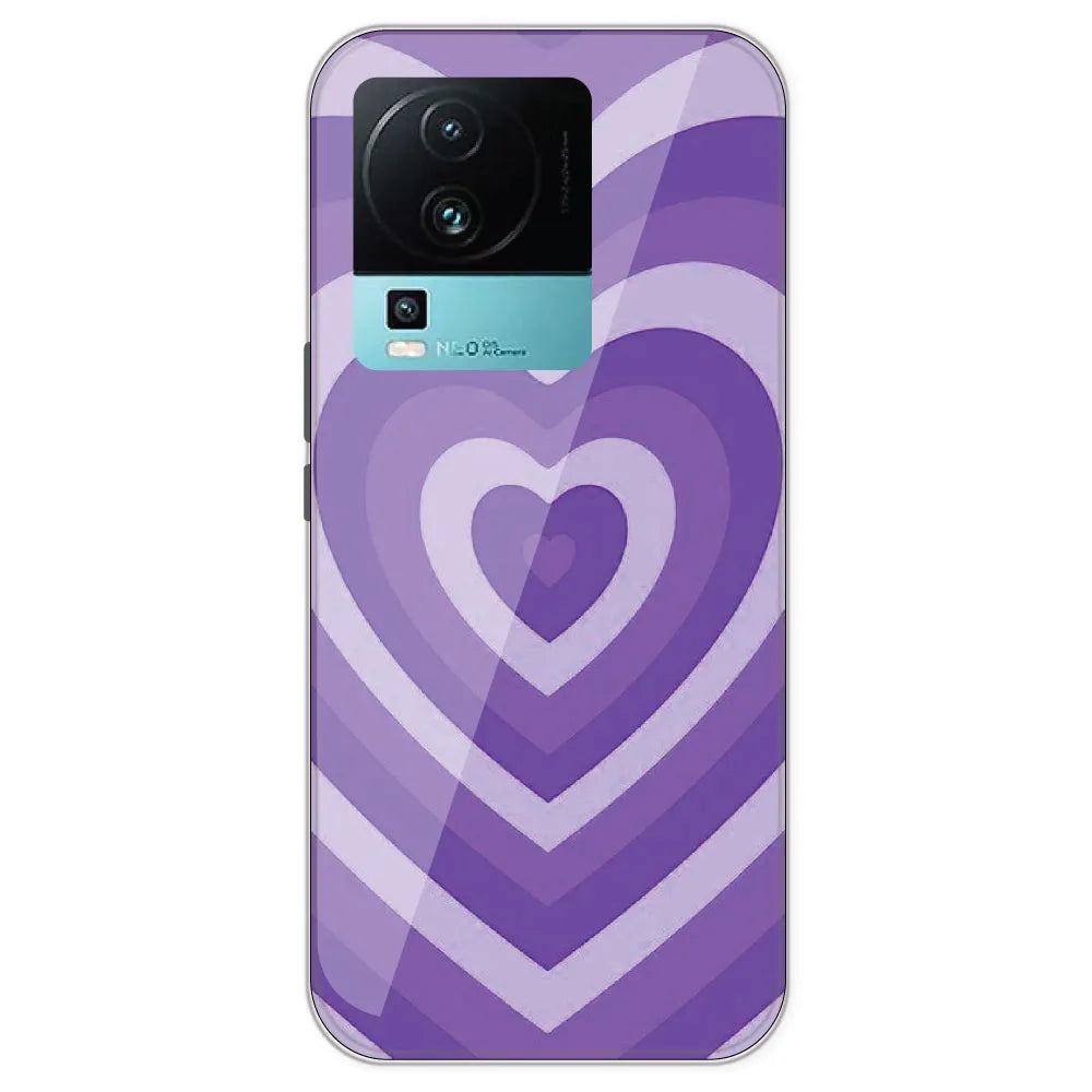 Purple Hearts - Printed Silicone 7Case For IQOO Neo 7