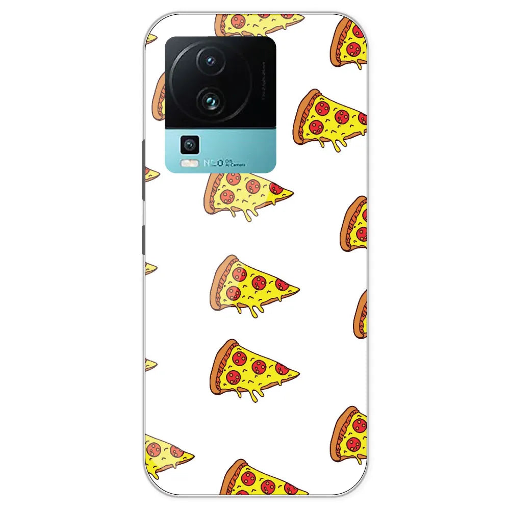 Pizza - Clear Printed Silicone Case For IQOO Neo 7