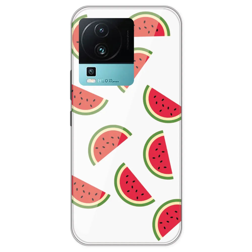Watermelons - Clear Printed Silicone Case For IQOO Neo 7
