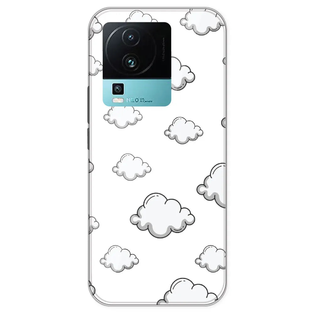 Clouds - Clear Printed Silicone Case For IQOO Neo 7