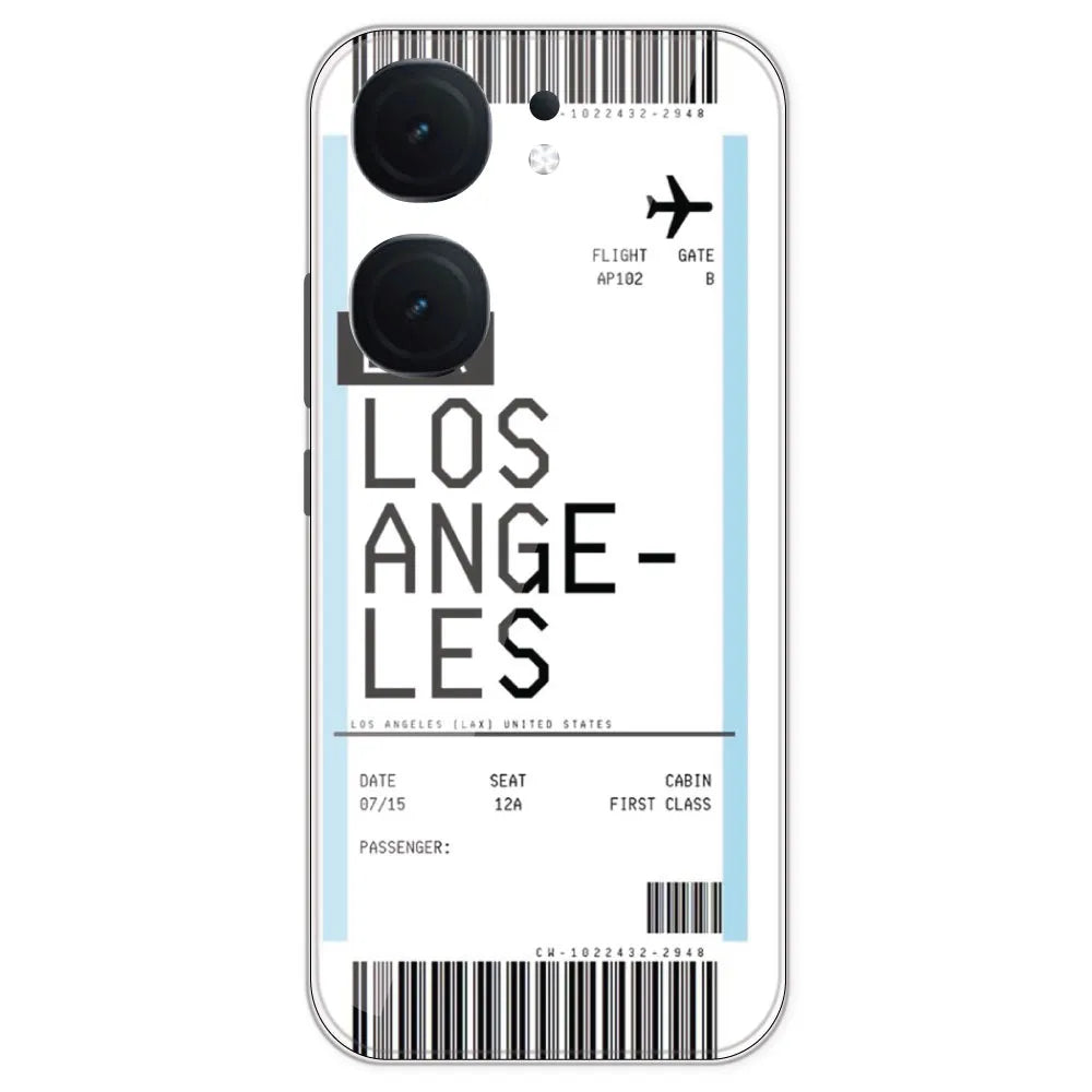 Los Angeles Ticket - Clear Printed Silicone Case For IQOO Neo 9 Pro