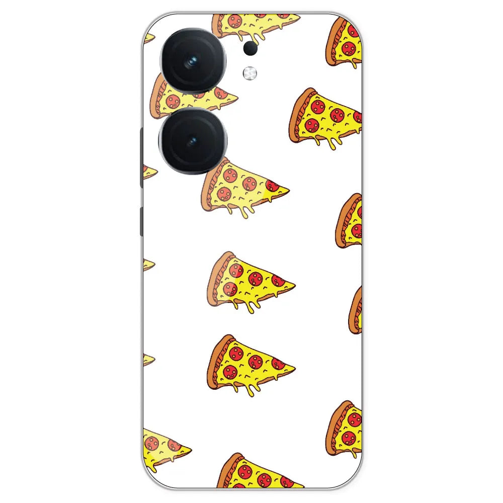 Pizza - Clear Printed Silicone Case For IQOO Neo 9 Pro