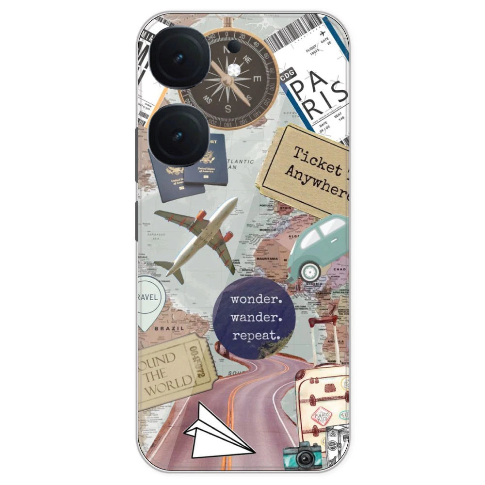 Travel Collage - Printed Silicone Case For IQOO Neo 9 Pro