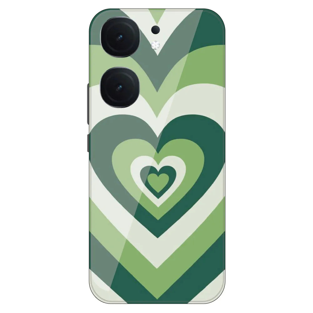Dark Green Hearts - Printed Silicone Case For IQOO Neo 9 Pro