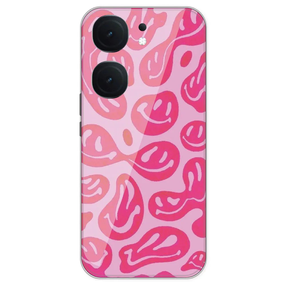 Pink Smilies - Printed Silicone Case For IQOO Neo 9 Pro