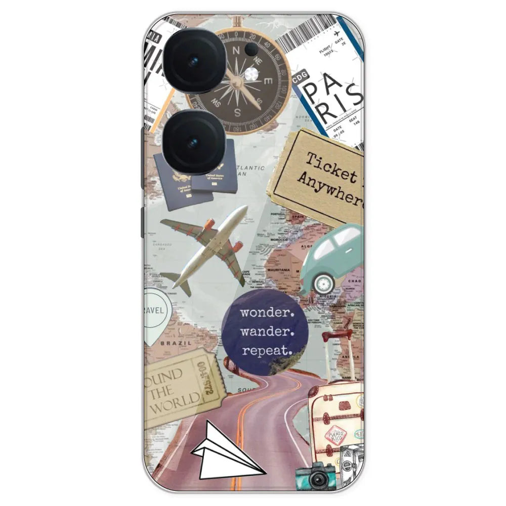 Travel Collage - Printed Silicone Case For IQOO Neo 9 Pro