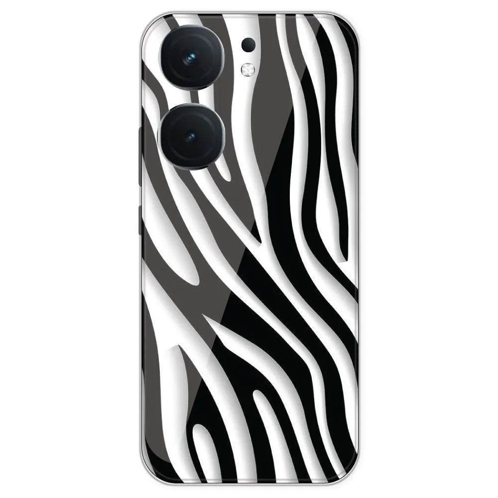 Zebra Print - Clear Printed Silicone Case For IQOO Neo 9 Pro