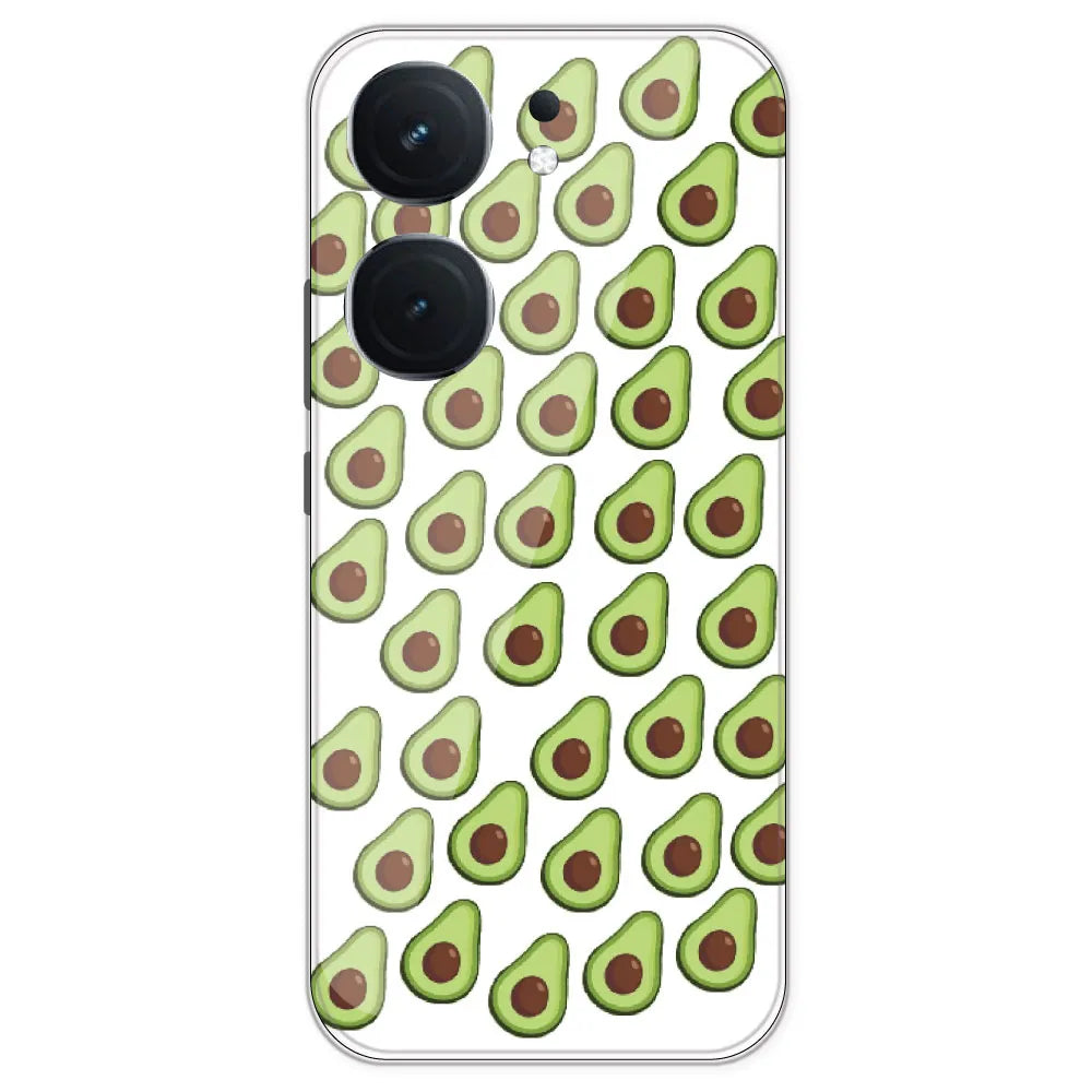 Avocado - Clear Printed Silicone Case For IQOO Neo 9 Pro