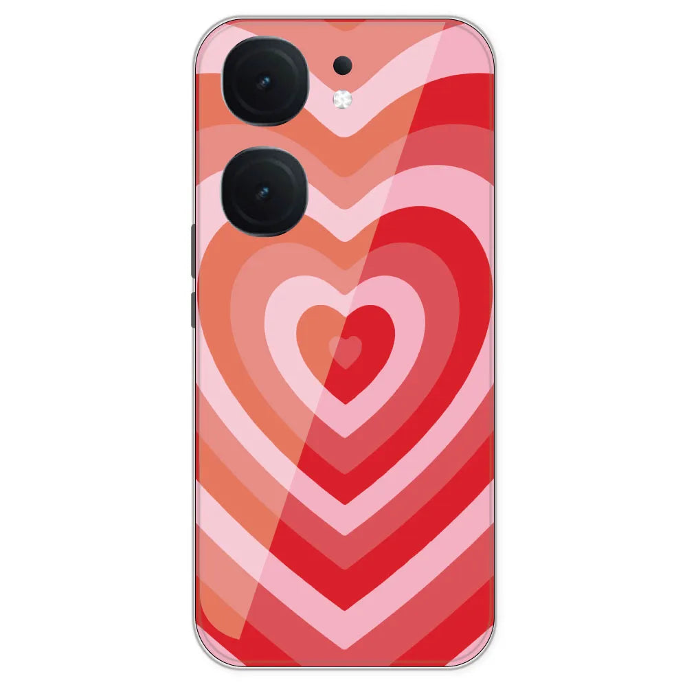 Red Hearts - Printed Silicone Case For IQOO Neo 9 Pro