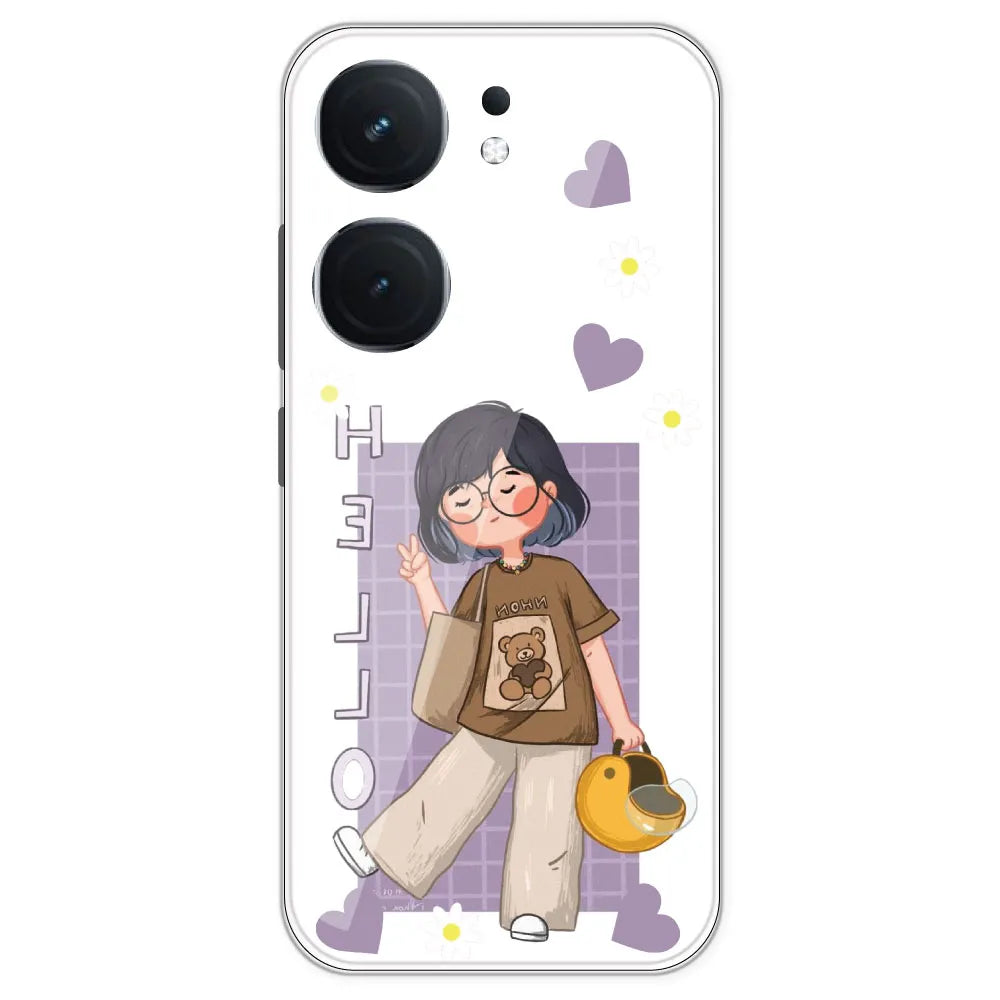Introvert Girl - Clear Printed Silicone Case For IQOO Neo 9 Pro