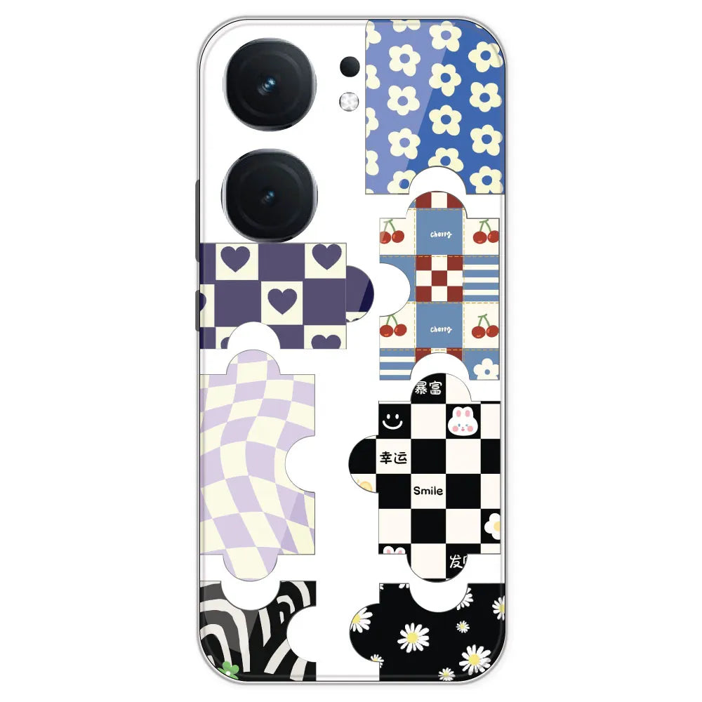 Aesthetic Puzzle - Clear Printed Silicone Case For IQOO Neo 9 Pro