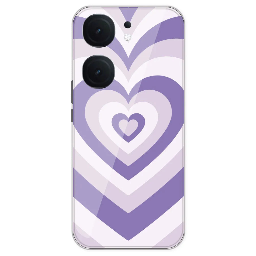 Dark Purple Hearts - Printed Silicone Case For IQOO Neo 9 Pro