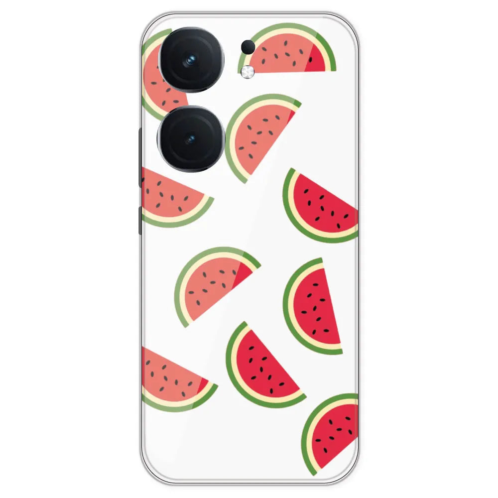 Watermelons - Clear Printed Silicone Case For IQOO Neo 9 Pro