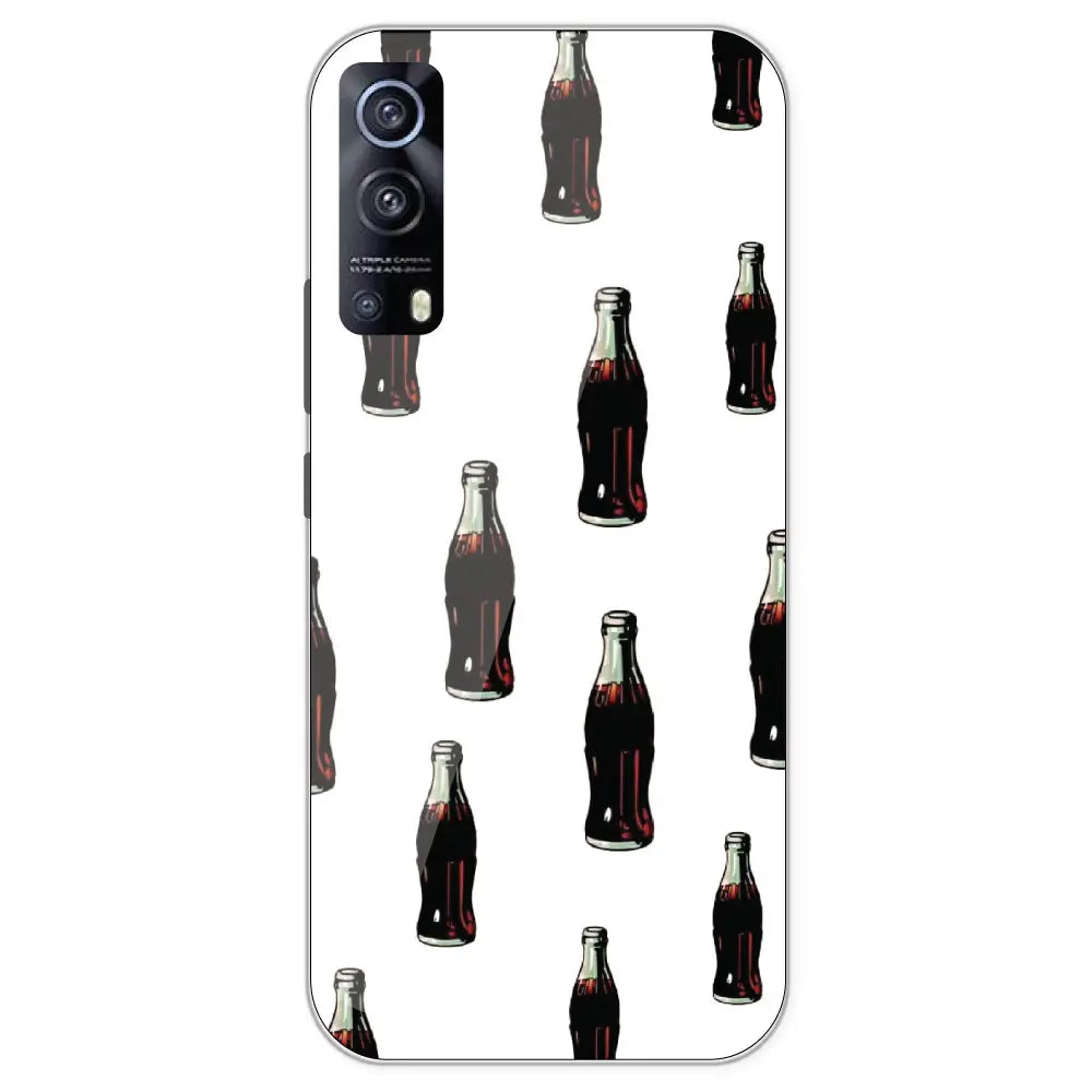 Soft Drinks - Clear Printed Silicone Case For IQOO Z3