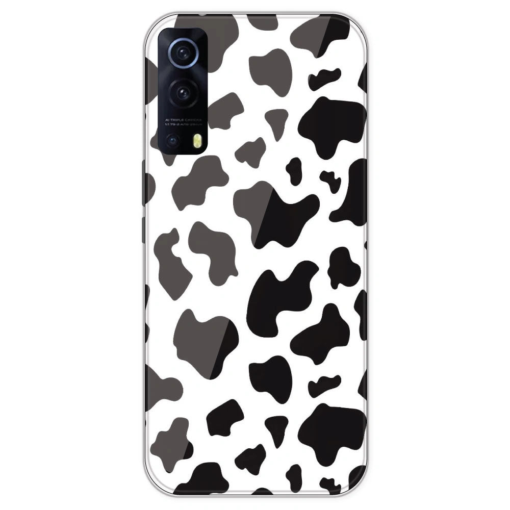 Cow Print - Clear Printed Silicone Case For IQOO Z3